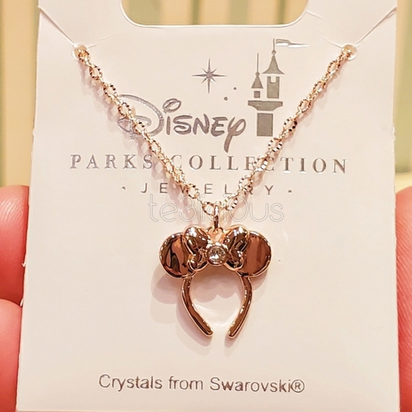 Disney Jewelry - DISNEY SWAROVSKI MINNIE EARS HEADBAND NECKLACE
